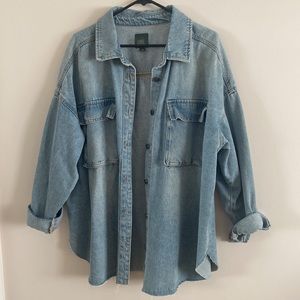Vintage looking denim shacket wild fable size xxl
